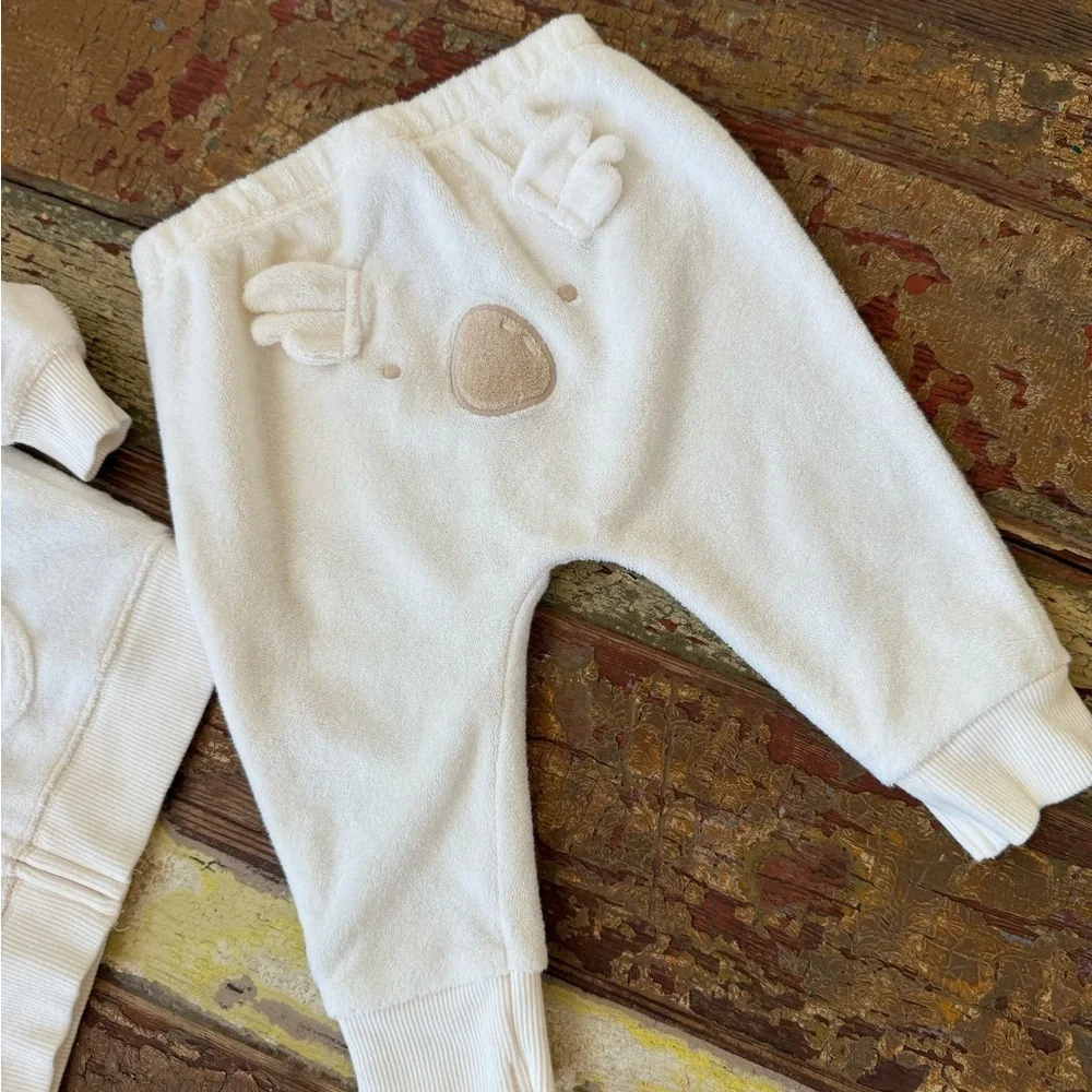 Carter's Baby Cream White Koala Animal Cotton Matching Set with Ears | 6 months
